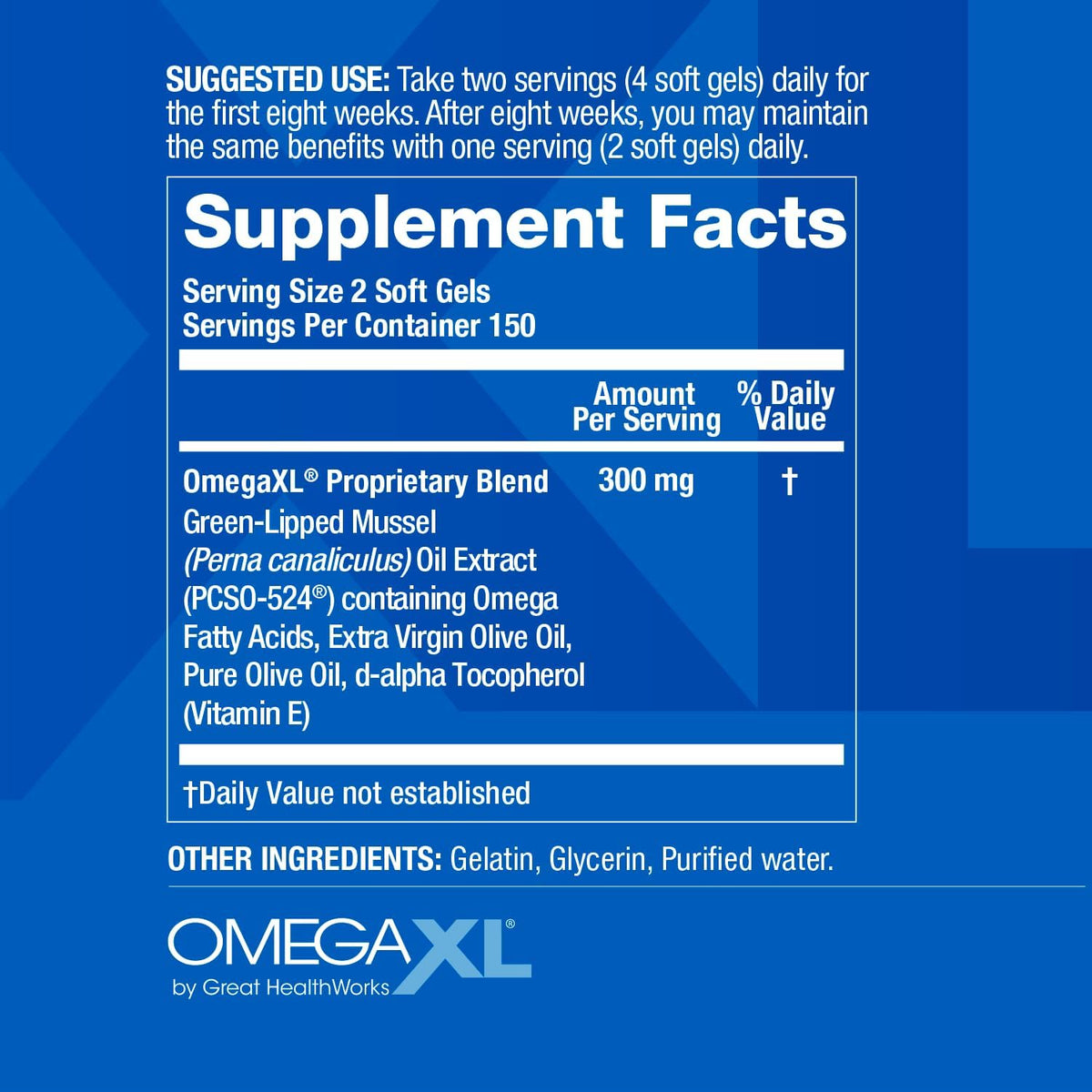 Omega XL Joint Supplement | Green-Lipped Mussel Extract | 300 Capsules