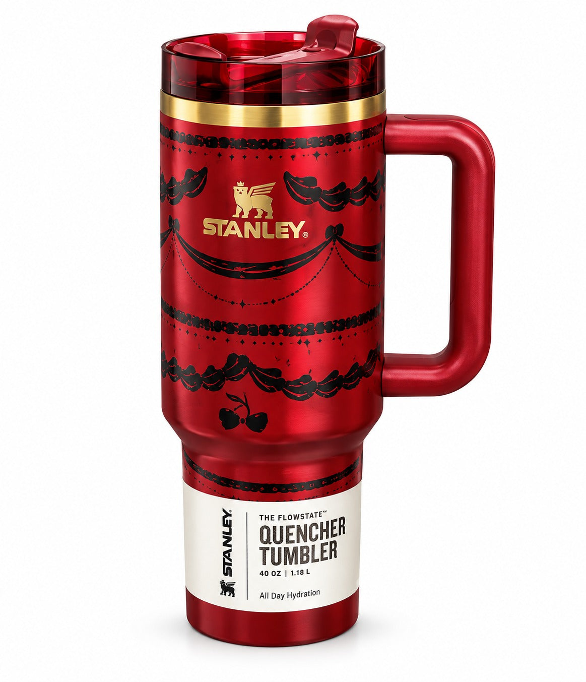 Stanley The Quencher H2.0 FlowState Tumbler - Red Ribbon Bow Edition 40 oz