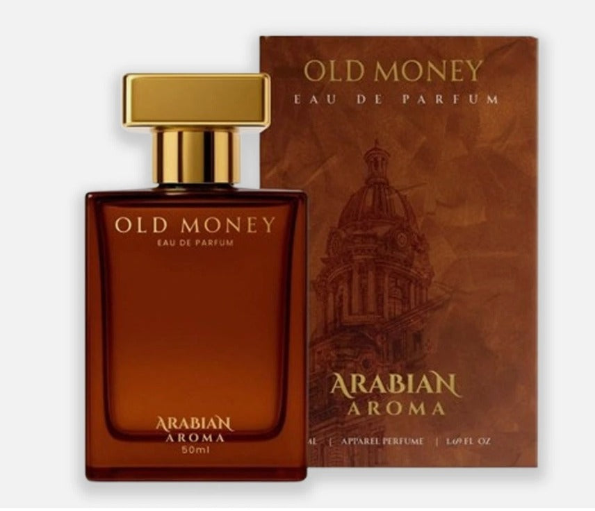 Arabian Aroma Old Money Eau De Parfum – 50ml (1.69 fl. oz.) Long-Lasting Warm Woody Amber & Tobacco Fragrance