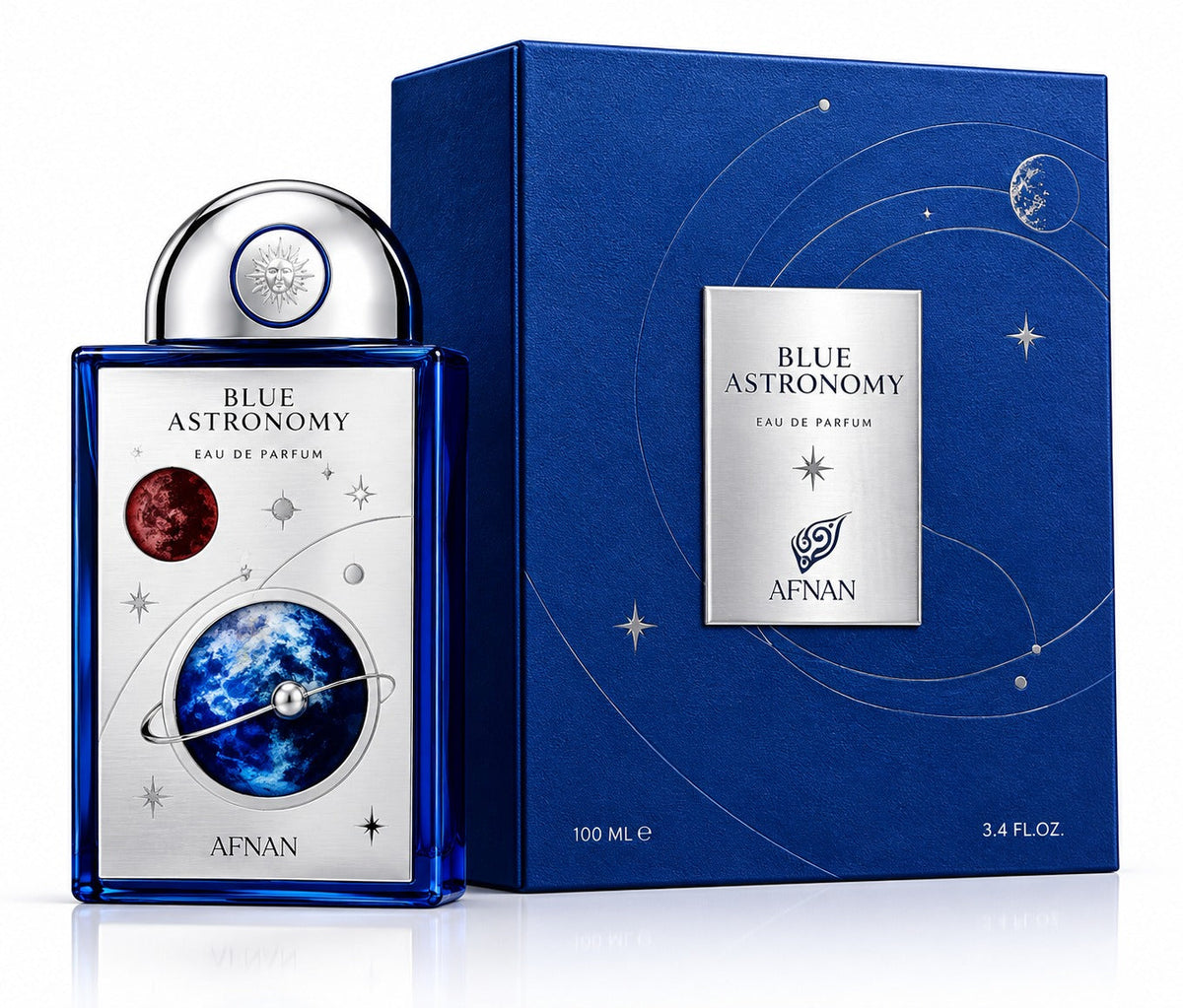 Afnan Blue Astronomy Eau De Parfum – 100ml (3.4 fl. oz.) Long-Lasting Fresh Woody Fragrance