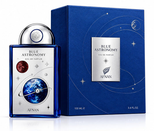 Afnan Blue Astronomy Eau De Parfum – 100ml (3.4 fl. oz.) Long-Lasting Fresh Woody Fragrance