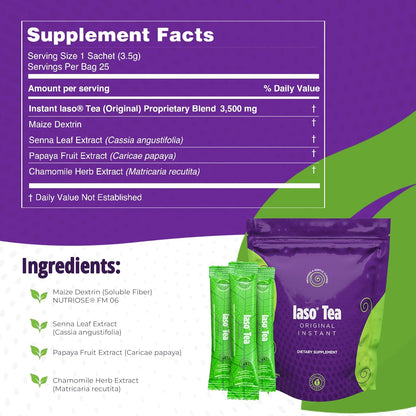 TLC Iaso Tea Original Instant Gentle Cleanse Dietary Supplement