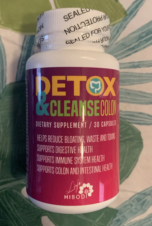 HIBODY Detox & Cleanse Colon Dietary Supplement - 30 Capsules
